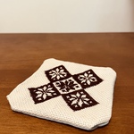 こぎん刺しコースター