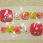 Sサイズフットネイル♡ピンクSUMMER