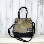 ウィリアムモリス × 黒帆布 アネモネ 3way 巾着 ショルダーバッグ トート バッグ 