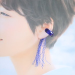 Something Blue（青い糸のお守り）：イヤーカフBIG【現品一点物】