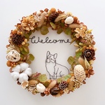 コーギーのWelcomeオータムリース
