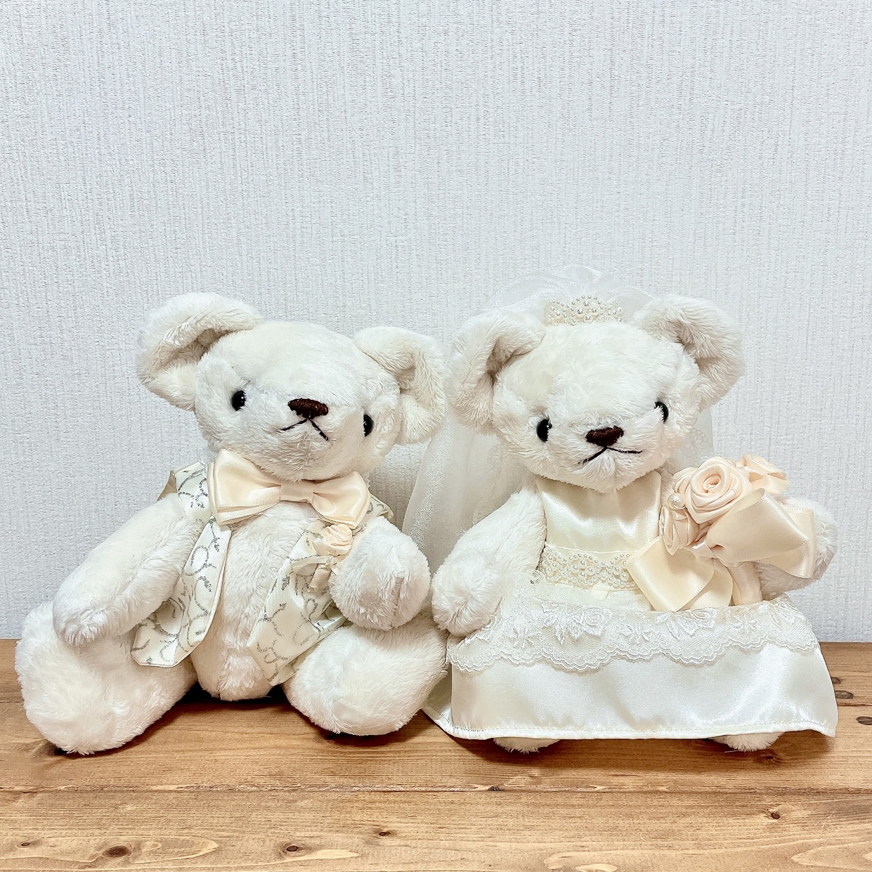 【希少】芦屋熊屋 テディベア ペアセット／ウェディングベア／アンティーク 希少】芦屋熊屋 テディベア ペアセット／ウェディングベア