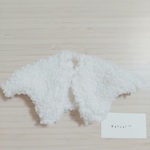 リカちゃん服　ボアジャケット　ホワイト