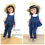 再販31♡デニムペプラムビスチェ90♡ペプラムキャミ