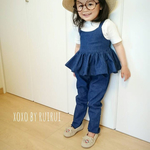 再販16♡フリンジデニム♡サルエルパンツ♡