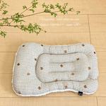 裏生地ボア仕様　♡韓国生地♡ ペットカートクッション　クレートクッション　くま刺繍ギンガムチェック　