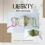 気分のあがる両面リバティマスク　Christmas　LIBERTY　リバティ　布マスク　