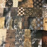 (再販×5)ゴシックハロウィン(brown)D＊洋書コラージュ素材＊ジャンクジャーナル