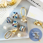アートなニュアンスデザイン♡ビジューフープ付き❥❥‬ピアス/イヤリング