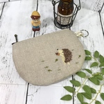 刺繍ポーチ🪡ハリネズミ🦔
