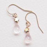 【Y様ご予約品】星の光・ローズクォーツ（ピアス）