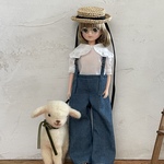 リカちゃん服＊大きなフリル襟のブラウス・ホワイト