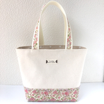 持ち手も可愛い♡リバティ＊フェリシテ(33P)×帆布　ミニトートバッグ
