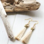 精麻ピアス＊イヤリングに変更可(葛の葉染め)