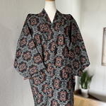 村山大島紬　新品未使用反物　作務衣　大人可愛い♡和の簡単和の上着