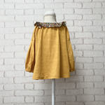 【120size】スフレブラウス　ワッフルニット