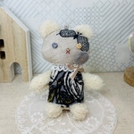 ☆一点もの☆⚮̈ミナペルホネン生地使用⚮̈森のクマさんミニドールチャーム／rosy　ぬいぐるみ　人形 バッグチャーム