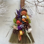 ハロウィンリース♪　HAPPYほうきリース　ハロウィンスワッグ　22