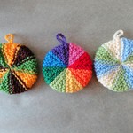 15. カラフル　アクリル　たわし　タワシ　3こセット