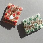 インド刺繍リボンの　プチ小物入れ