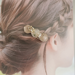 elegant beige pinkヘアクリップ