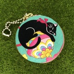 黒猫ちゃんのマカロンポーチ☆５ｃｍ