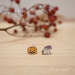 『Halloween かぼちゃ＆ランタンおばけ』ピアス イヤリング  ハロウィーン ハロウィン ゴースト
