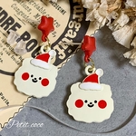 2個 クリスマス ひつじ スター ピアス