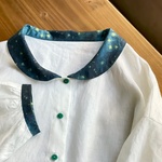 ゴッホ「星降る夜、アルル」のブラウス。【受注製作】