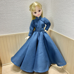 リカちゃん　セットアップドレス　濃緑