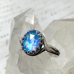 【再販・水晶×レジン】暁の幻氷融晶『石術唱輪・詠彩煌』碧泉