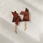 【kakuかく】本革ハギレのエシカルピアス　サージカルステンレス　