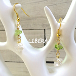 プチプラ❤︎天然石大人シンプルピアス❤︎ペリドット