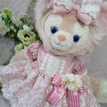 ＜kumakichi71さま専用＞＜現品のみ＞リーナベル(Sサイズ）用コスチューム＊チュールドレス＊ピンク＊華やか薔薇ドレス