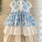 子供服　KUNIKAさん✖️YUWA アイシングクッキー柄　ノースリーブフリルワンピース　100サイズ　女の子　女の子服