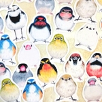 フレークシール  正面鳥