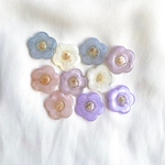 マーブルお花のくすみピアス(イヤリング)🌸