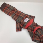 オーダー犬服 秋色チェック ジャガード ハイネックロンパース  
