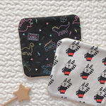 new//うさぎ＆ポップダイナソー ハンドメイド ミニタオル 2枚set