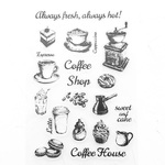 No.2　スタンプステッカー　コーヒーショップ　アクリル台用
