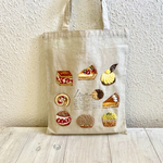 Cafe-sweets☆羊毛刺繍リネントート〜秋色スイーツ🍰🌰🎃🍠