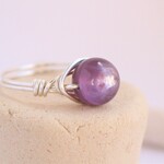 希少 ロイヤル レピドライト キャッツアイ　Wire　Ring