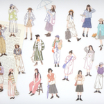 女の子　フレークシール　#2　40枚