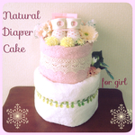 再販☆ナチュラルオムツケーキ＊for girl＊2段