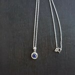 ブルーサファイア　シューティングスターネックレス　SILVER925