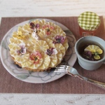 白うさぎ🐇オレンジとビオラのタルトセット🥧