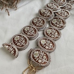 ★new★お試し価格！オーバルアーチ型リボンのショルダーストラップ(サイズ調整不可、ブラウン)