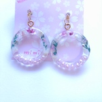 パールとお花の揺れるピアス♥