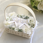 王道ホワイト♡ クラフト リングピローかご♡カゴ