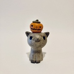 ねこ花瓶  黒猫ハロウィン